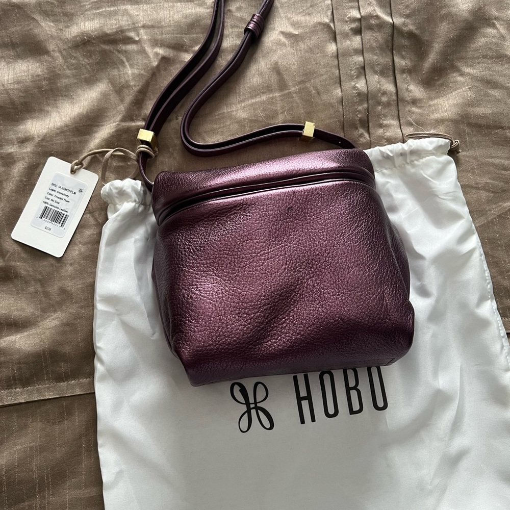 HOBO Logan Rich Frosted Plum Crossbody Bag